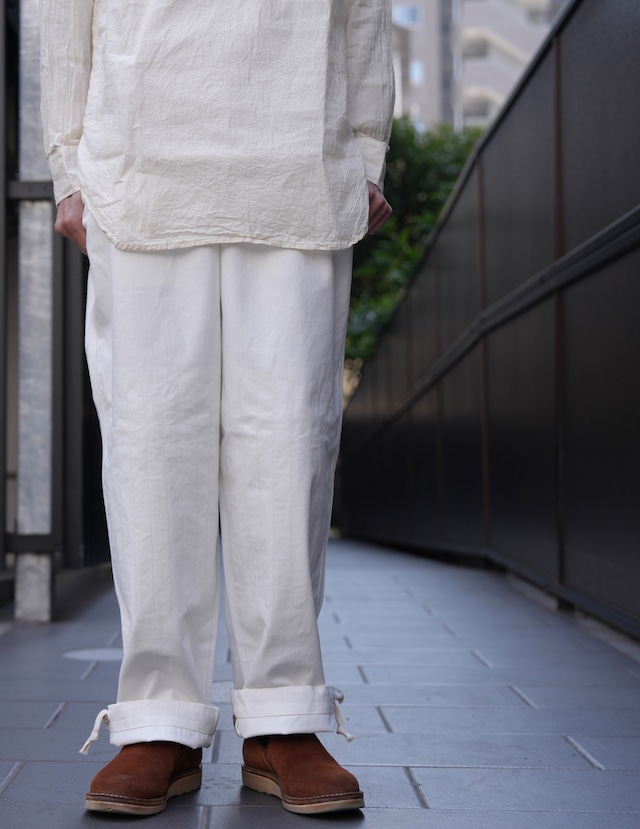 KENNETH FIELD(ケネスフィールド) / TRIPLE STITCH MANUFACTURE HERRINGBONE-OFF WHITE-(24SS-55)