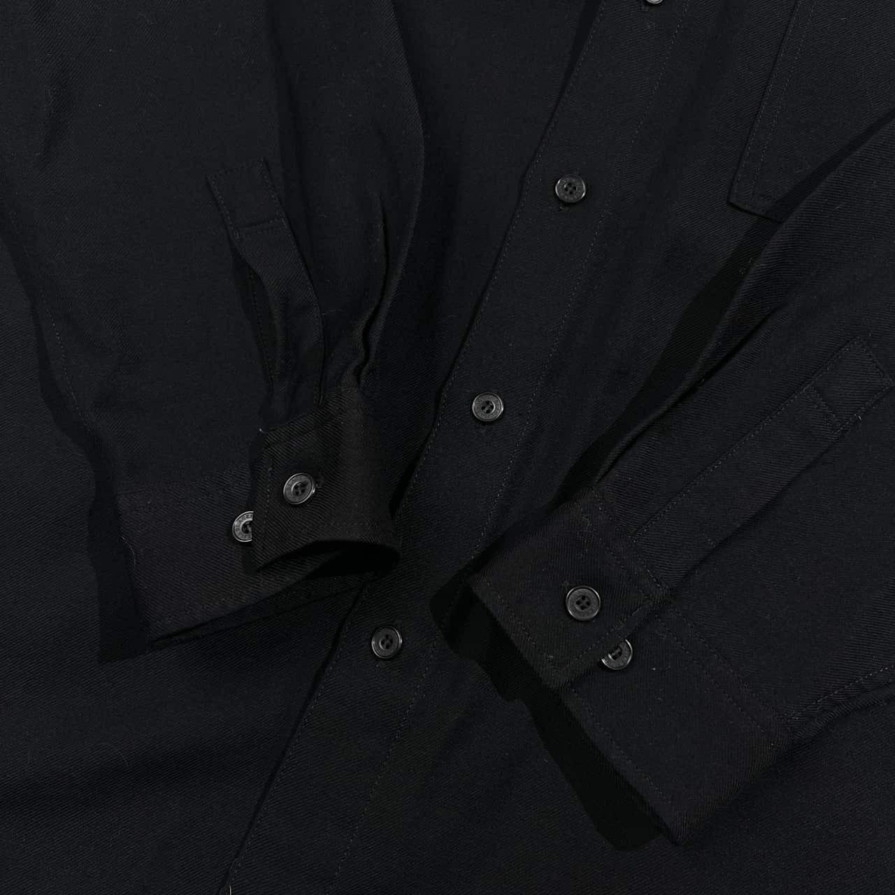 BLACK PIA ブラックピア バンドカラー 長袖シャツ L/ブラック メンズ