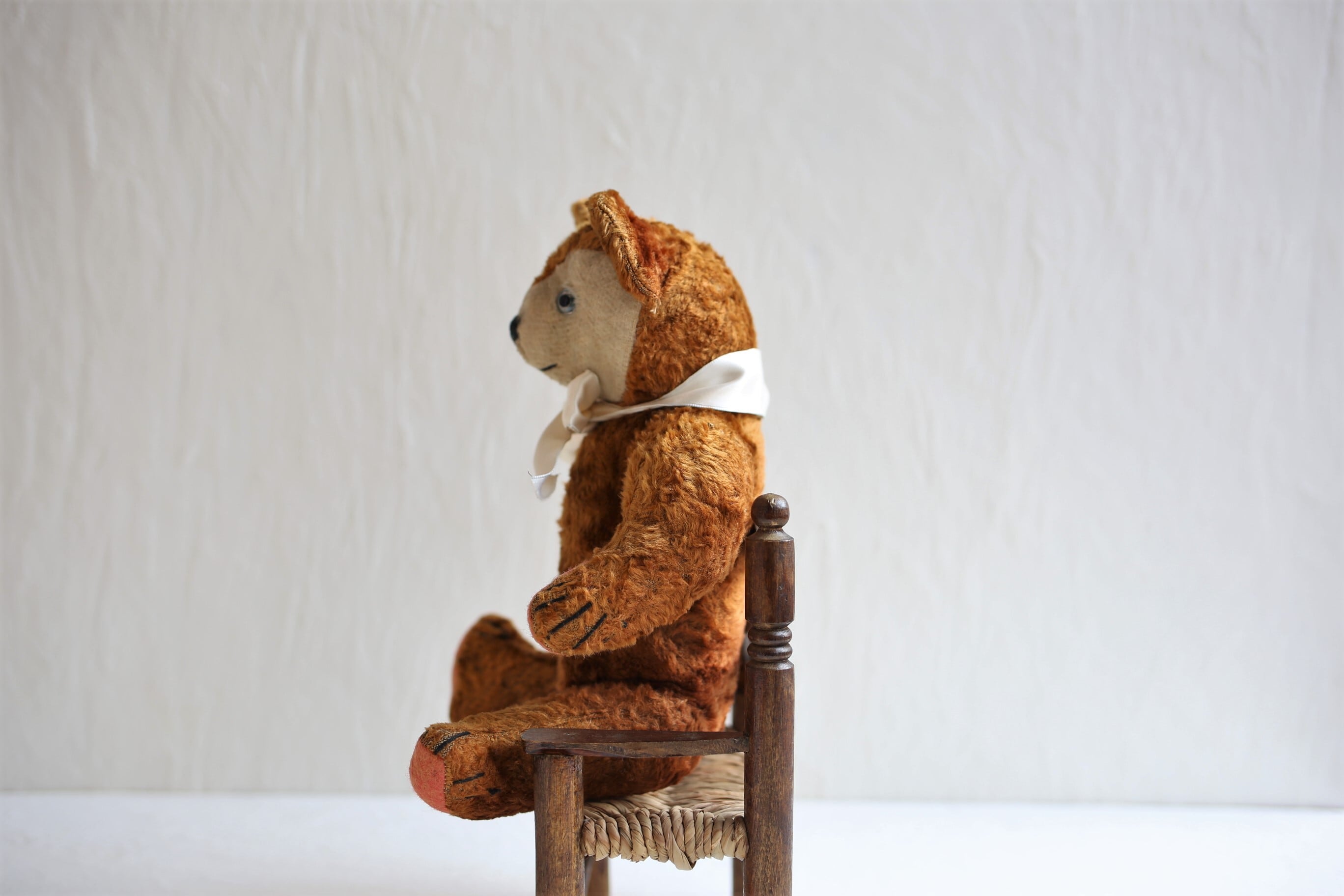 フランス アンティーク 顔がハート型のテディベア N-02995 | EMUPARIS