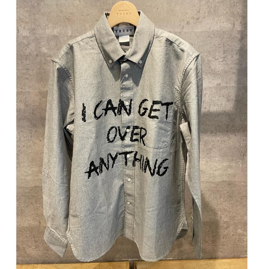 【グレー】長袖シャツ シャツ 羽織り プリント シンプル ストリート ユニセックス オリジナル original長袖SH