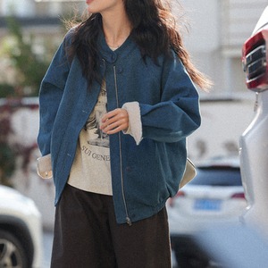 denim boa jacket　J00211