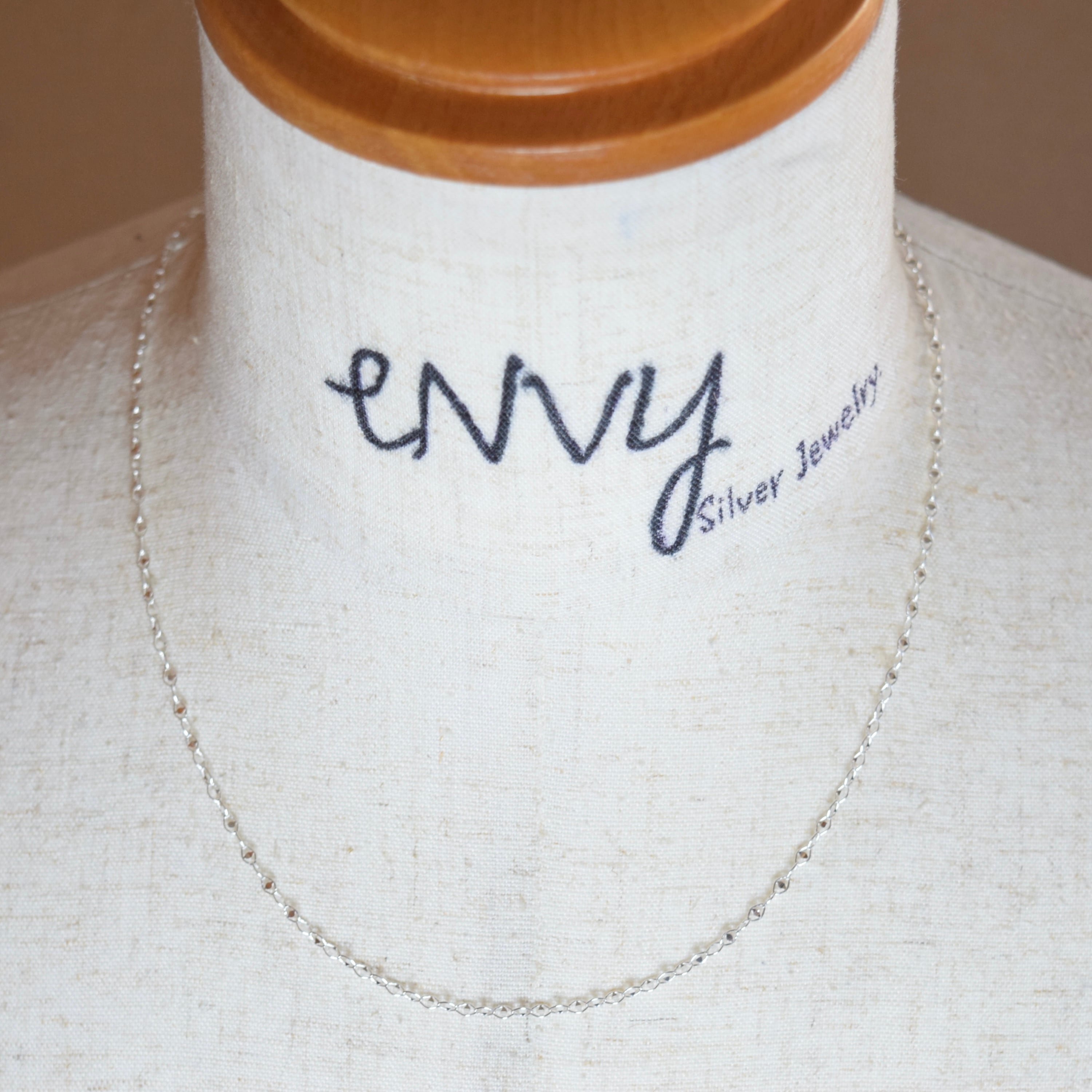 シルバー925 silver シンプルエレガンスネックレス/50cm/軽研磨仕上げ