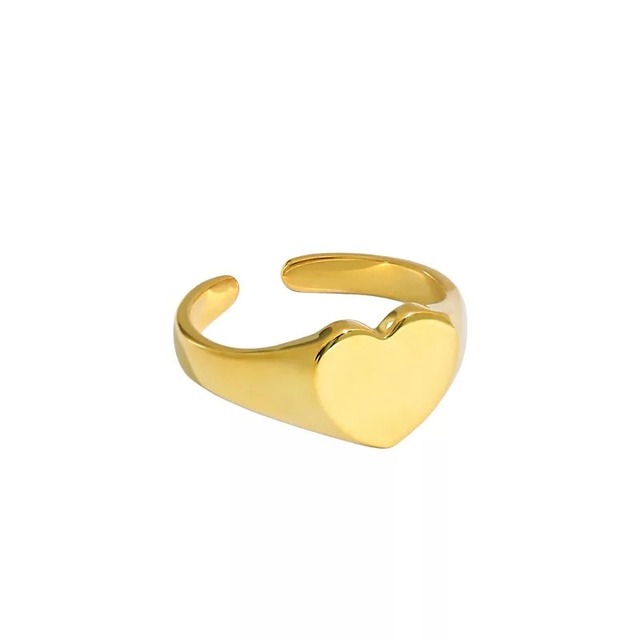 S925 Heart simple ring (R182)