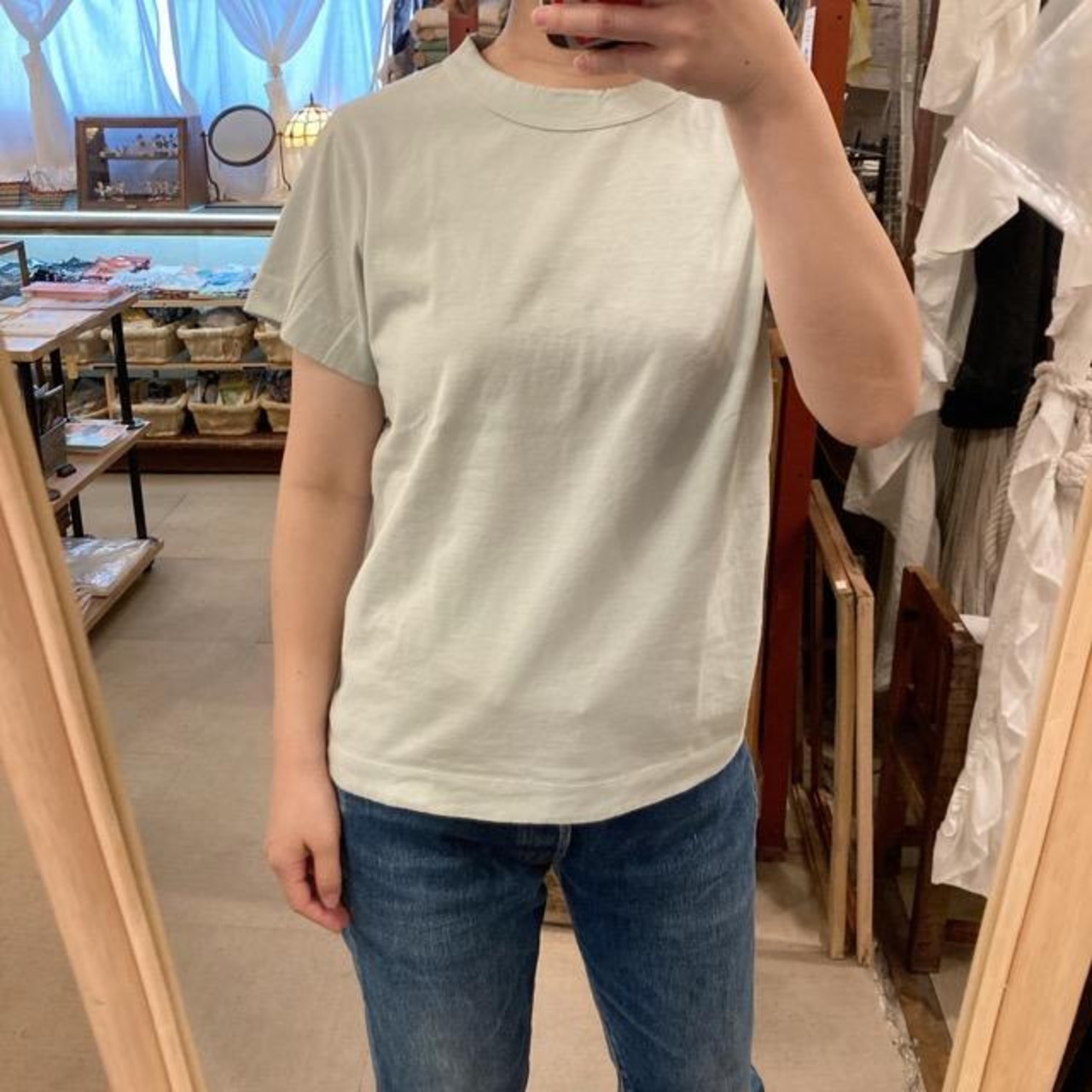 homspun (ホームスパン) 天竺半袖Tシャツ ライトセージ 【2023新作】