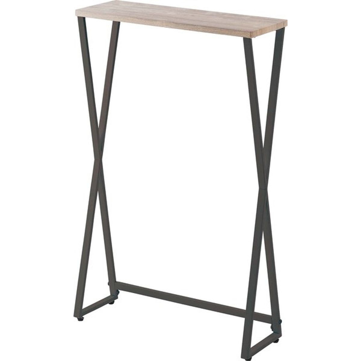 コンソール テーブル 机 スリム 省スペース コンパクト 玄関 木目調 スチール脚 サイドテーブル リビング シンプル ミニテーブル 収納棚 飾り棚 灰 グレー 白 ブラック ホワイト おしゃれ ハイタイプ リビング ダイニング ショップ 店舗 カフェ