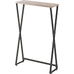 コンソール テーブル 机 スリム 省スペース コンパクト 玄関 木目調 スチール脚 サイドテーブル リビング シンプル ミニテーブル 収納棚 飾り棚 灰 グレー 白 ブラック ホワイト おしゃれ ハイタイプ リビング ダイニング ショップ 店舗 カフェ