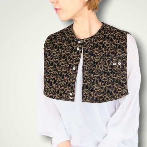 ZOZOTTE tenui series / tuke-eri / つけ襟 / コーデュロイカモフラ柄