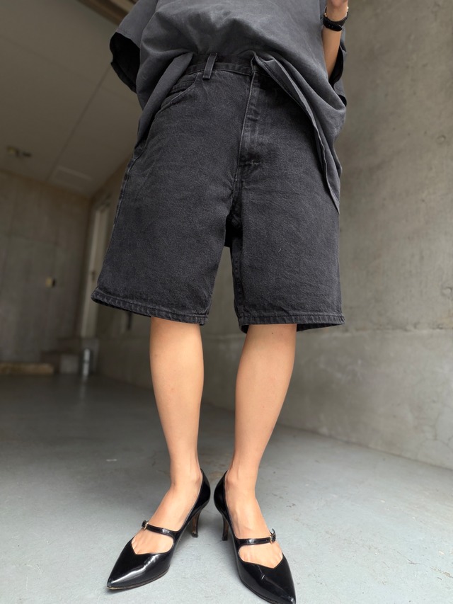 （PT1100）00’s CHEROKEE black denim shorts made in Mexico