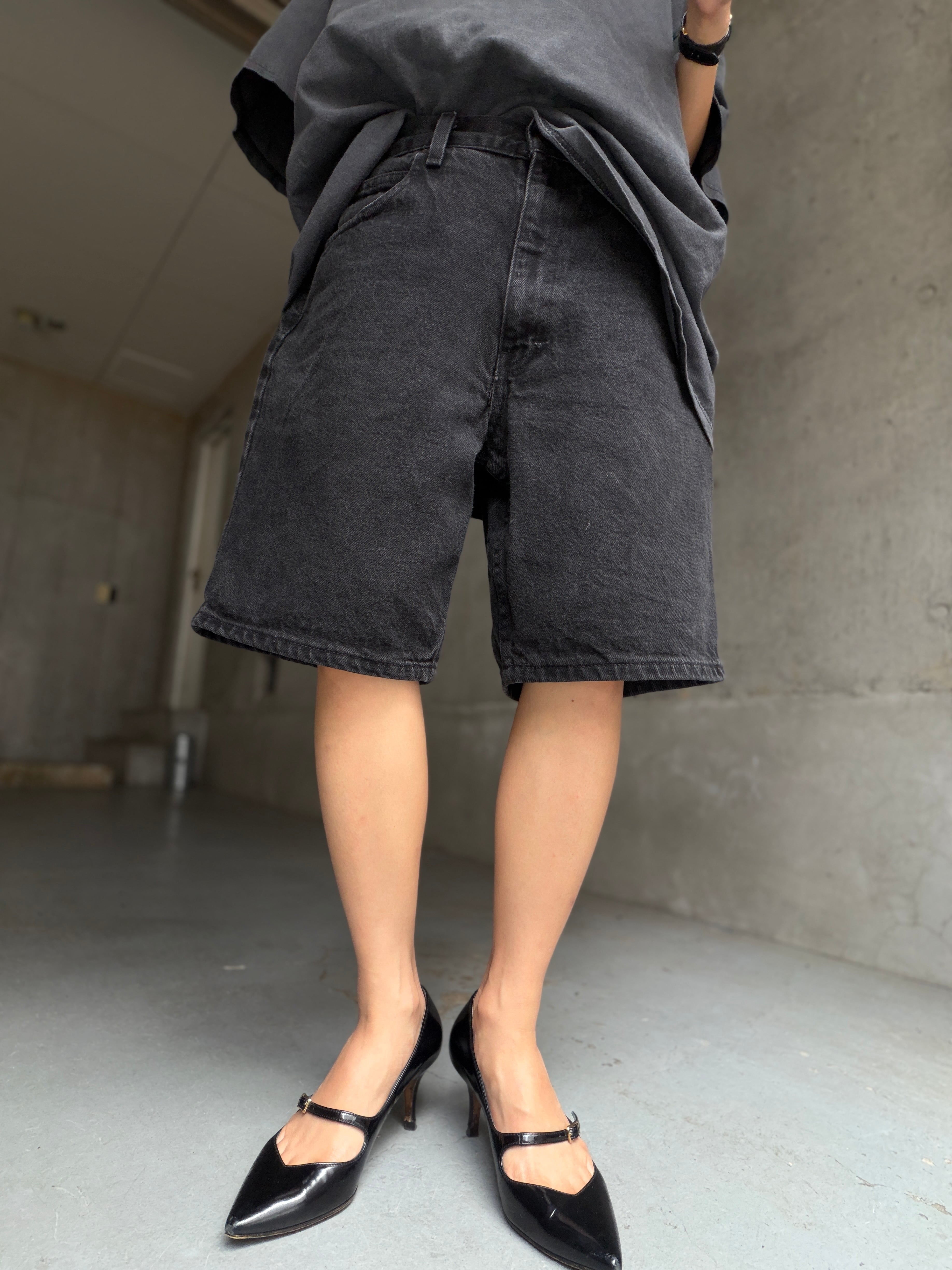 (PT1100)00’s CHEROKEE black denim shorts made in Mexico