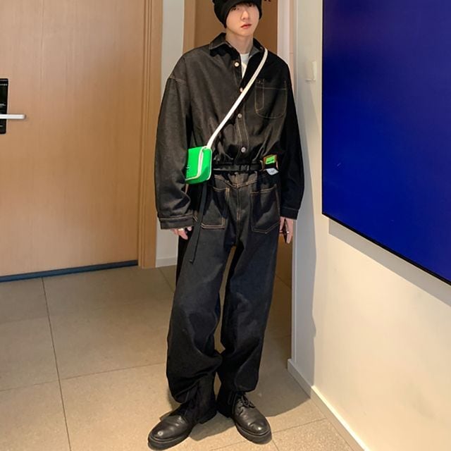 予約販売】オールインワン つなぎ オーバーオール サロペット ジャンプ