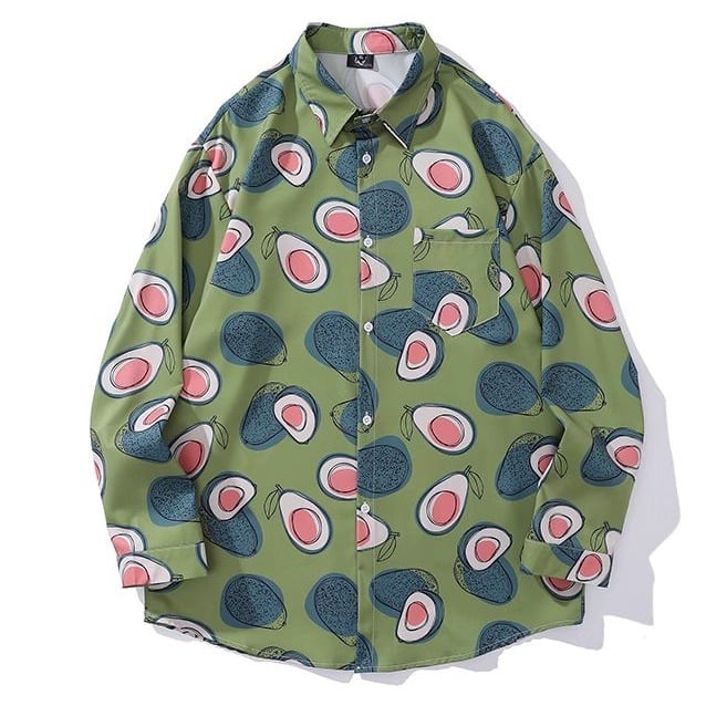 GUCCI 柄シャツ フルーツ柄 果物 Vintage Gucci Fruit Silk Button Down Shirt – Alex Maxamenko