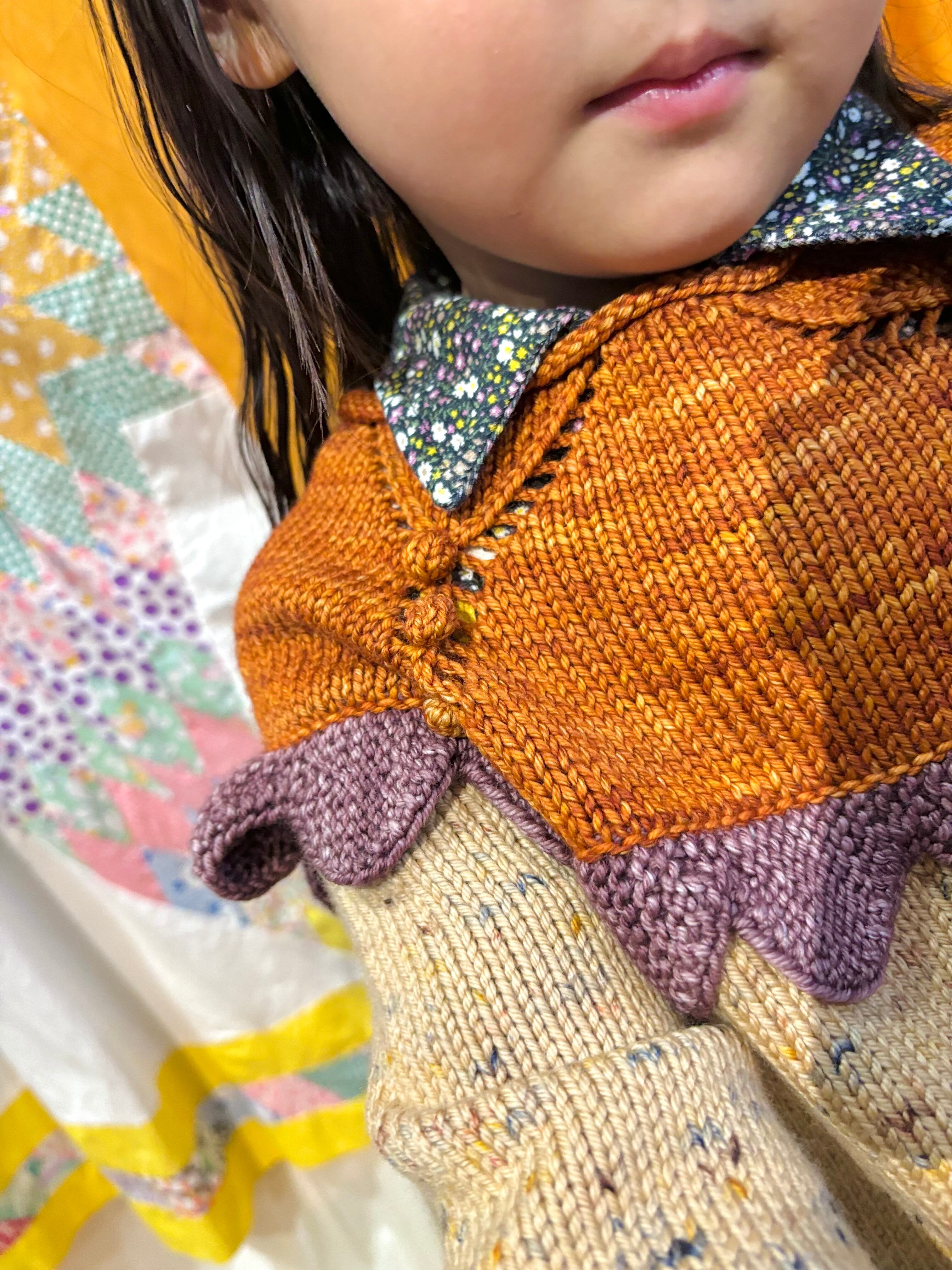 ラスト1 KIDS【Misha & Puff】24winter drop1 / Scallop Yoke Tunic 