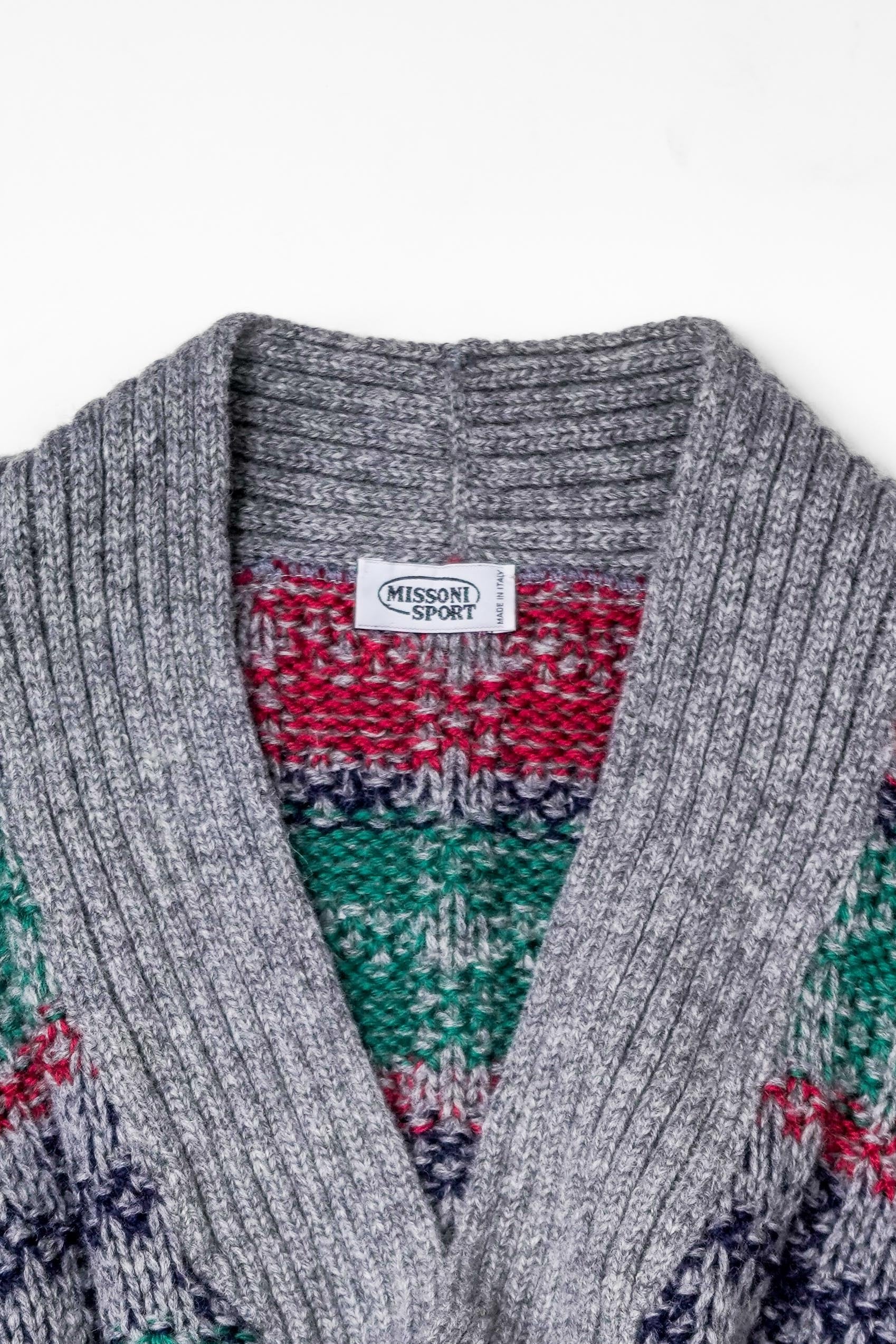 Late 80's–Early 90's “MISSONI SPORT” 100% Wool Heavy Knit Cardigan
