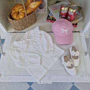 送料無料【予約】Spring Big Collar T/ BLACK PINK