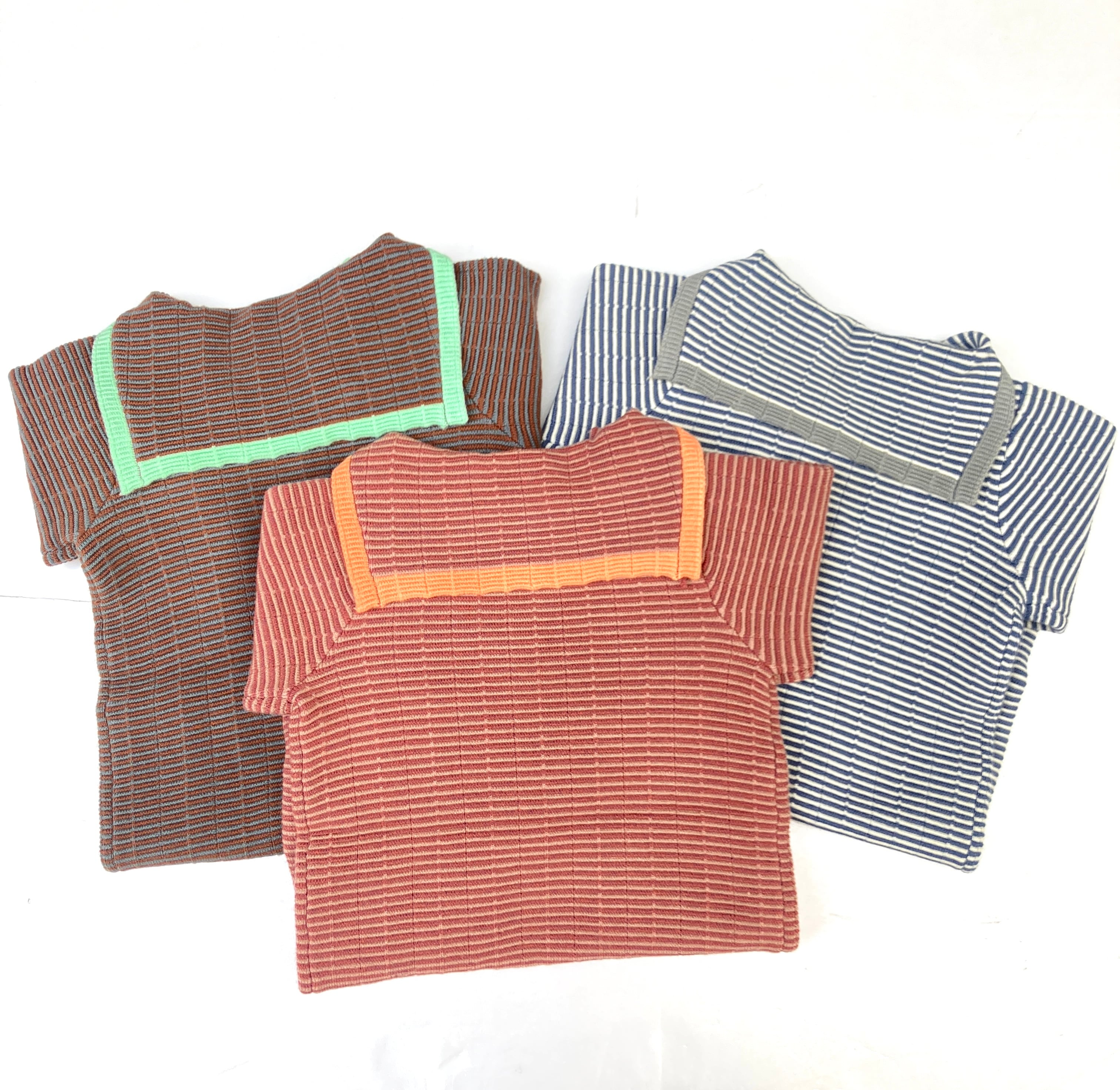 25AW】&PAL(アンドパル)セーラーボーダーニットロンパース