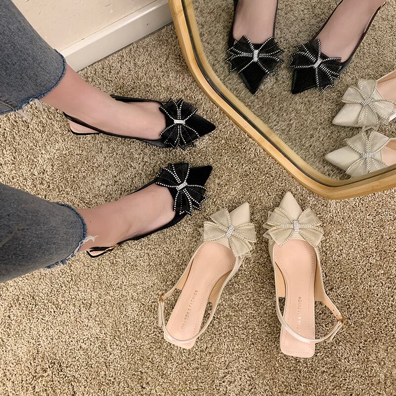 ヒールサマースタイルリボンサンダルレディース 靴 シューズ 夏物 部族の婦人靴64961785755