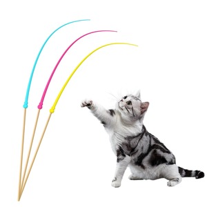【特価処分】猫じゃらし 猫 おもちゃ ねこじゃらし｜シリコン製 超軽量 ねずみのしっぽ 猫 おもちゃ｜運動不足解消＆ストレス軽減｜室内運動に最適 猫じゃらし 人気｜交換可能な尾付き(3色入り)