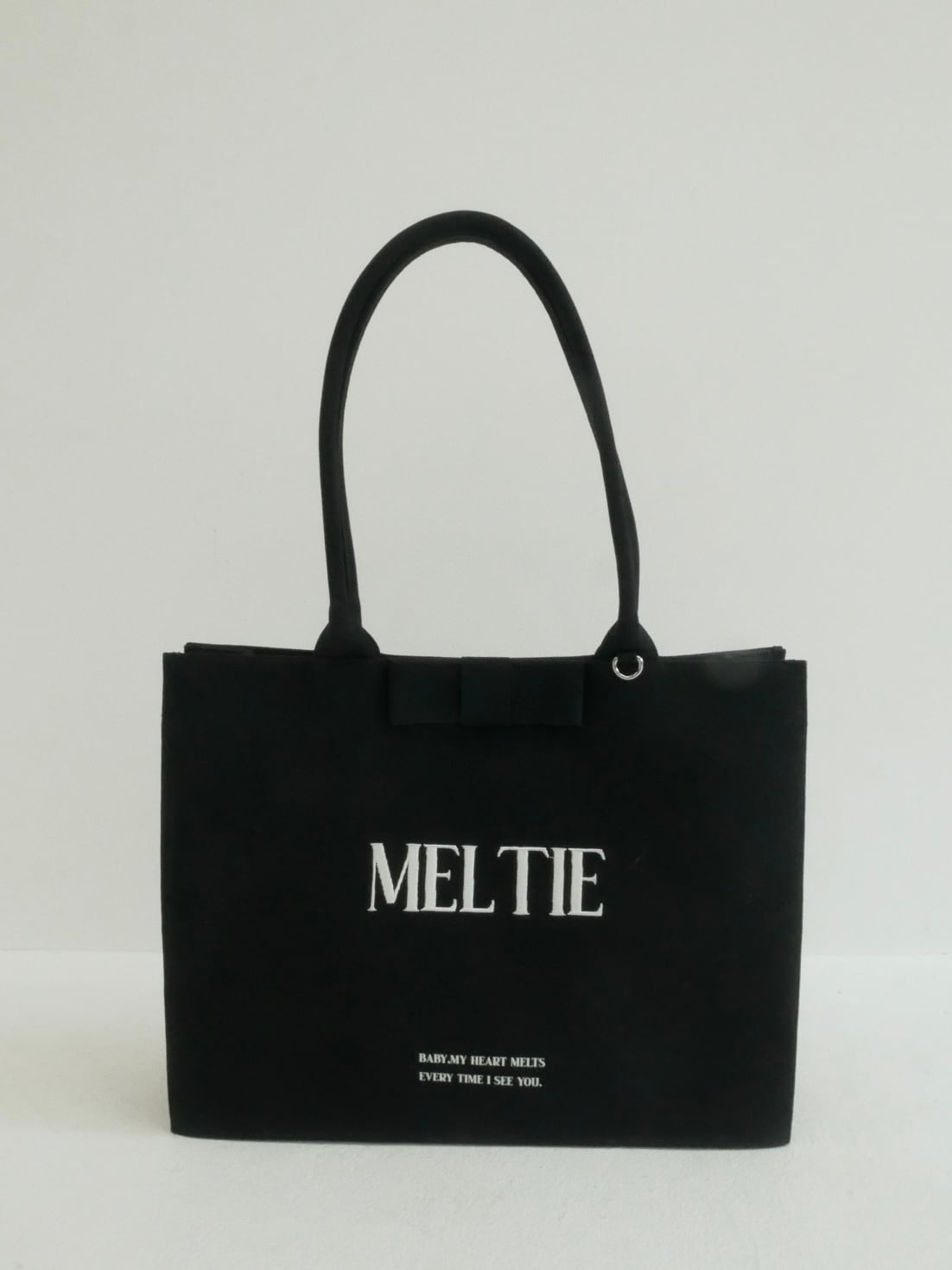 ribbon canvas tote bag〈LARGE〉 | meltie