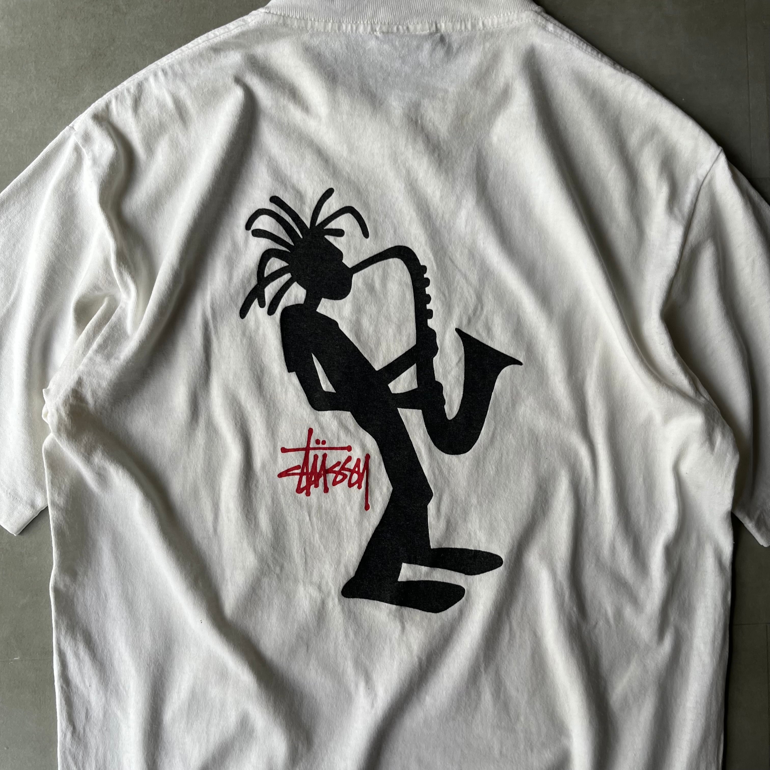 90s old stussy jazz man T-shirt | gerbera clothing store