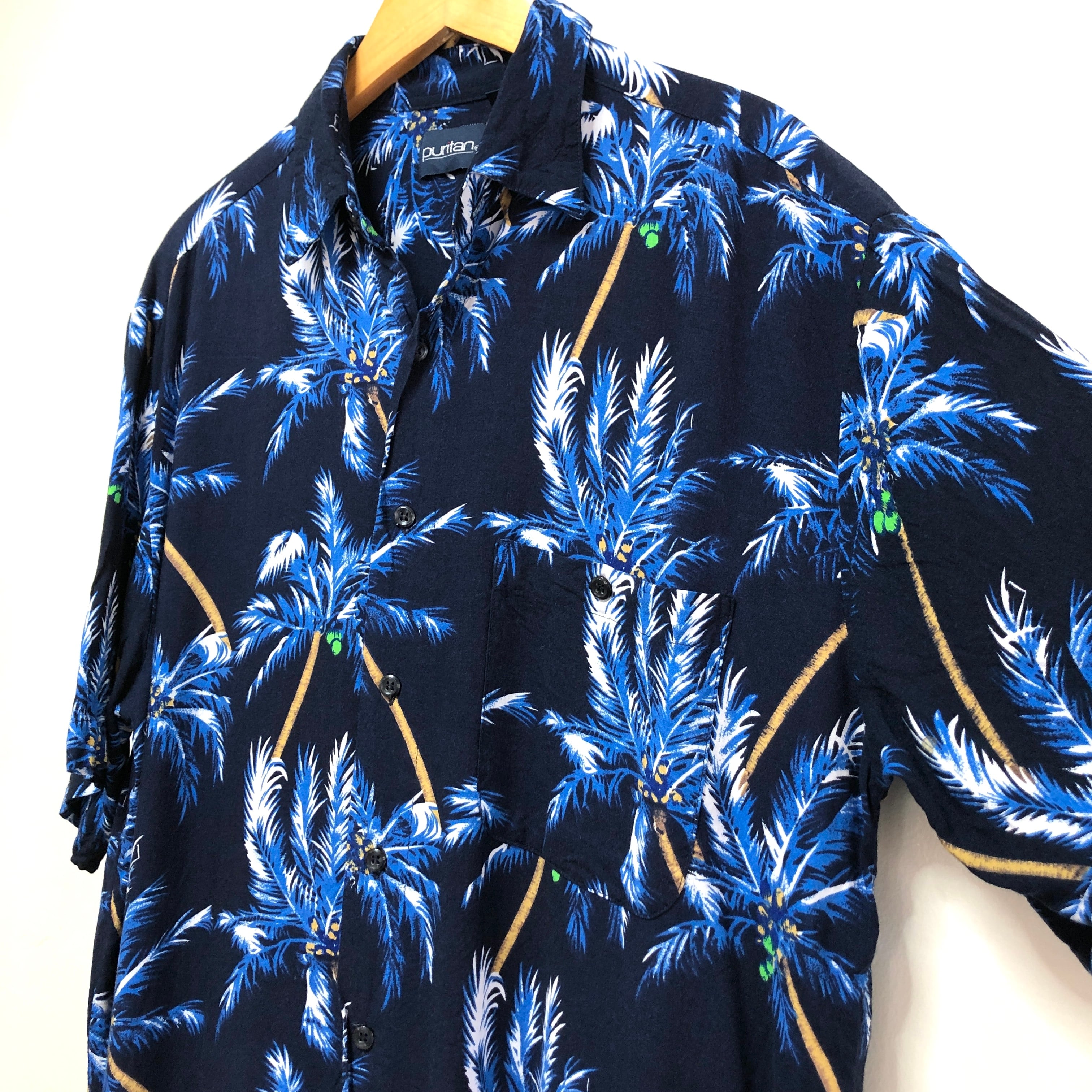 90年代 90S Puritan ピューリタン アロハシャツ 古着 総柄 レーヨン