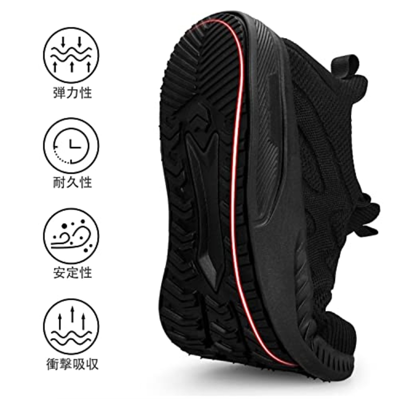 [Feethit] レディーススニーカー ランニングシューズ 通気軽量滑り止 スリッポンカジュアル ジム通勤通学旅行日常お洒落運動靴ジョギング