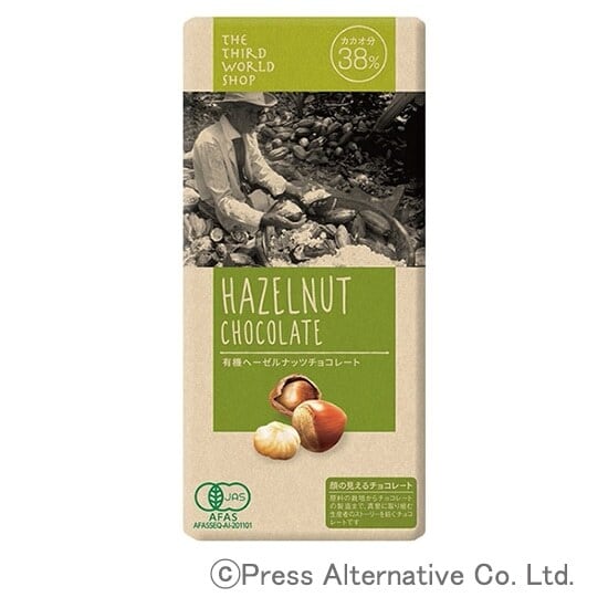 有機ヘーゼルナッツチョコ 100g（第三世界ショップ）