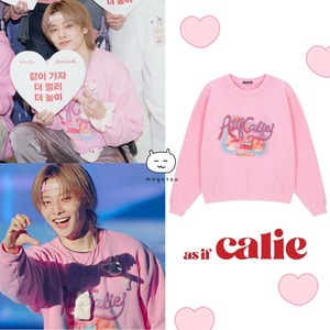 ★Stray Kids アイエン 着用!!【ASIF CALIE】CANDYFORNIA SWEATSHIRT PINK