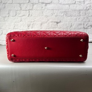 DIOR ディオール レディディオール カナージュ ラムスキン ショルダーバッグ ピンク A-14256