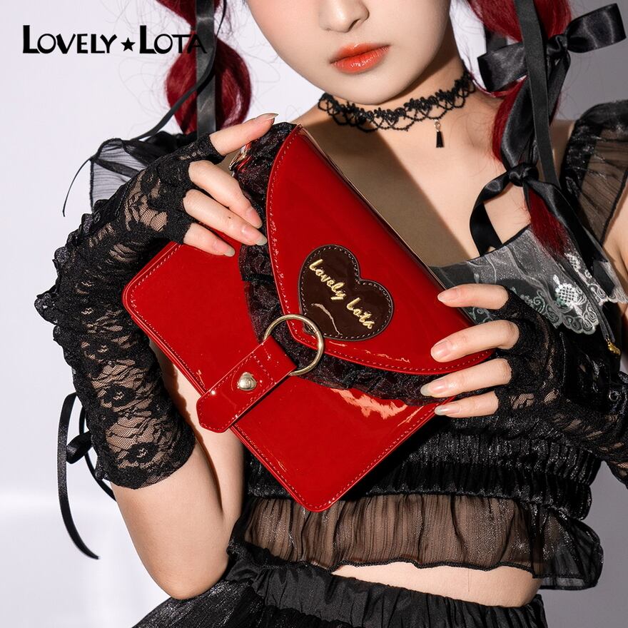 ハート ロリィタ ショルダーバッグ ロリータ バッグ 柄ハート の通販