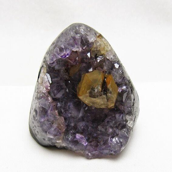 アメジスト クラスター ウルグアイ産 カルサイト付き アメジスト 原石 amethyst 一点物 172-4211