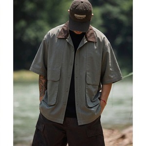 Front pocket design shirt C4422
