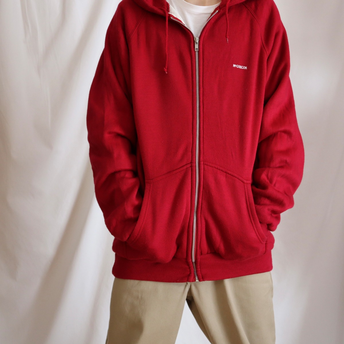 old "mcgregor" zip up sweat parka with thermal rungy