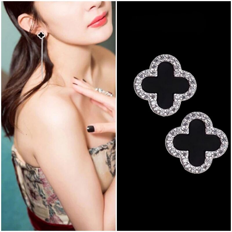 クローバーモチーフチェーンピアス A-1038 | miie online store
