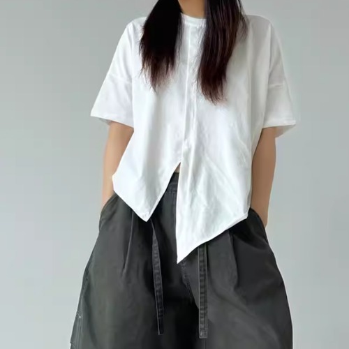 アシメヘムデザインTシャツ ・21488