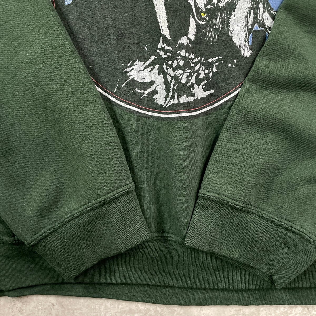 Lサイズ　UNDERCOVER 装飾武装義勇軍 DAVF期スウェット　オリーブ 90年代 OBEY オベイ ロゴプリント オオカミ メンズL 古着 90s VINTAGE