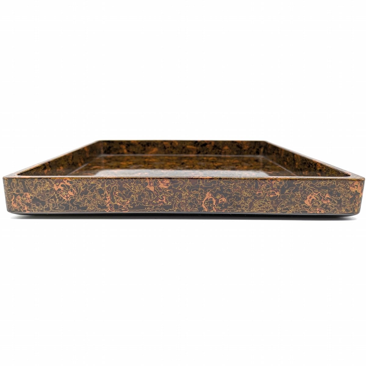 津軽塗（唐塗）バカ塗り・角盆・トレー・漆器・No.230806-15・梱包