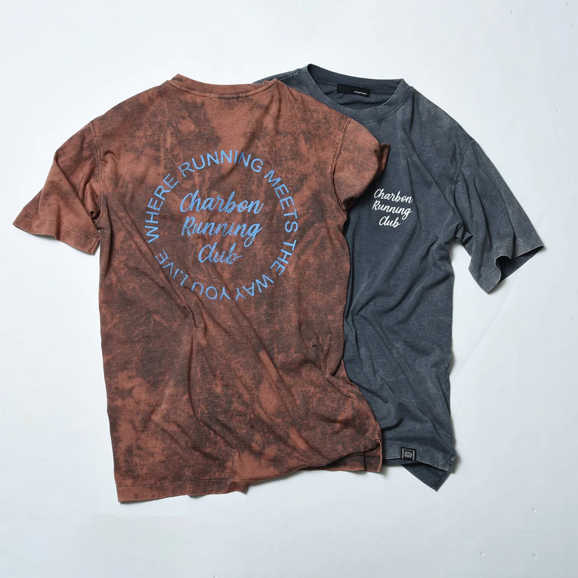 charbon / TIE DYE PRINT T-SHIRTS (CHARCOAL) | 道がまっすぐ