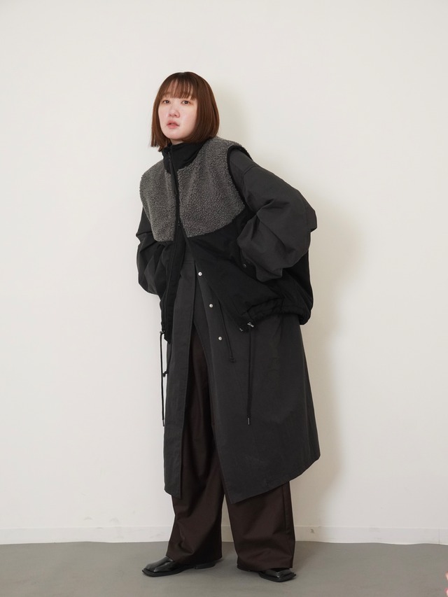 ☆【SET!!】Stand Neck Military Coat＋選べるベスト(全4種)