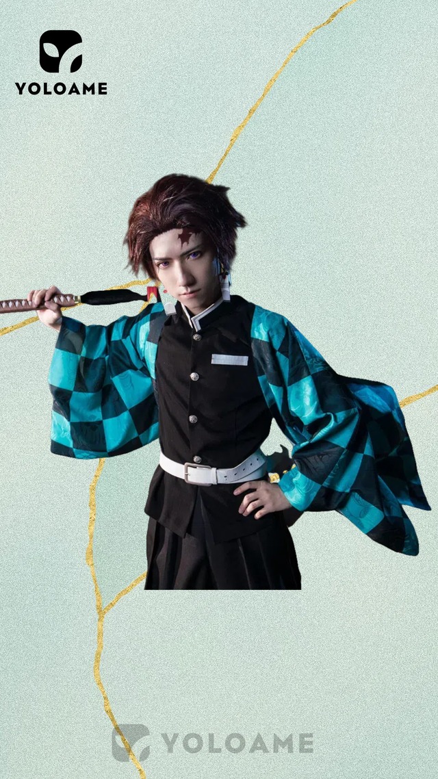 三分妄想 鬼滅の刃   かまど たんじろう 竈門 炭治郎コスプレ衣装