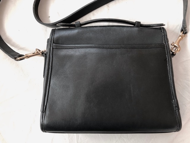 AMERICA 1990’s OLD COACH “Black Leather” 2way bag