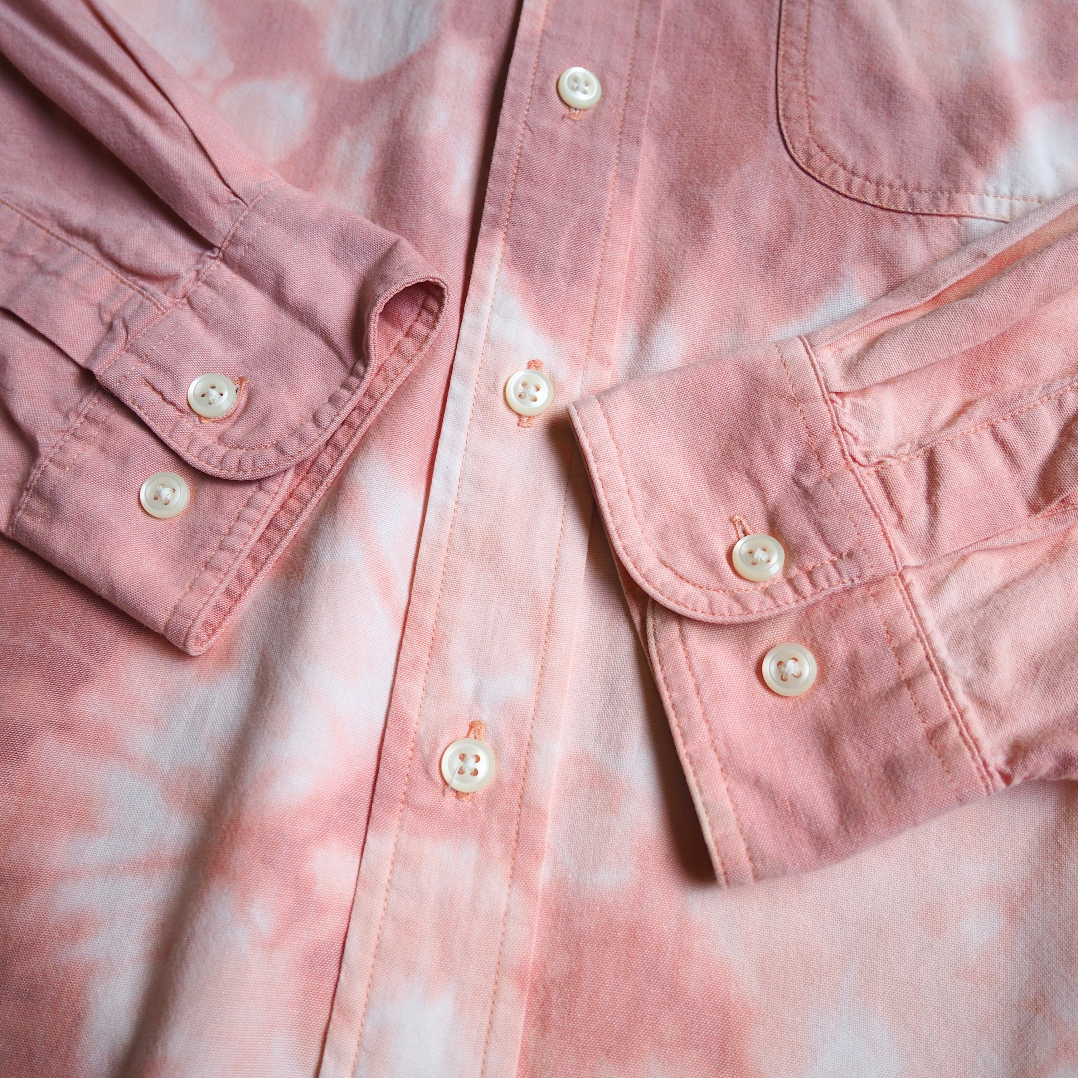 " L.L.Bean " Beautiful Flamingo pink Color Tie dye Over silhouette shirt