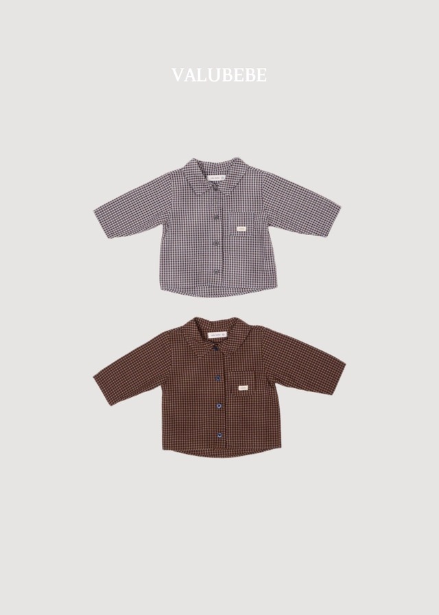 【取寄】valubebe|checks checks shirt|チェックスチェックシャツ|6M-S|baby&toddler|26 autumn