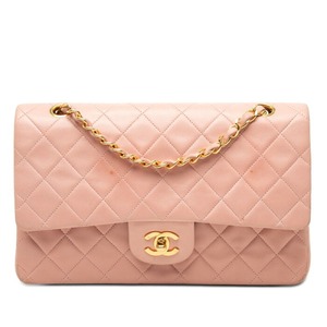 シャネル ココマーク マトラッセ チェーン ショルダーバッグ ピンク ラムスキン レディース CHANEL 【中古】