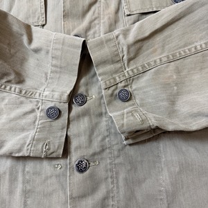 40's M-43 HBT Shirt Jacket US-ARMY 40年代 アメリカ軍 ヘリンボーン シャツ ジャケット ミリタリー ヴィンテージ ビンテージ  TT2026-0035