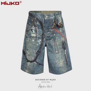 DIMENSIONAL EDGE GRAFFITI SHORT DENIM:ディメンショナル エッジ グラフィックショーツ