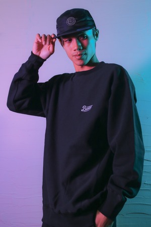 CLASSIC LOGO SWEAT SHIRT SUPER HEAVY [BLACK]