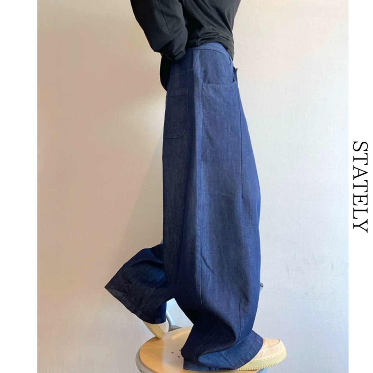 Flow Tuck ワイドデニムパンツ_B76・画像12