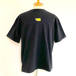 Embroidery & Print T-shirts　Black / Yellow