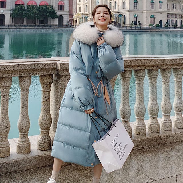 ダウンコート レディース アウター ロング丈 ロングコート フード