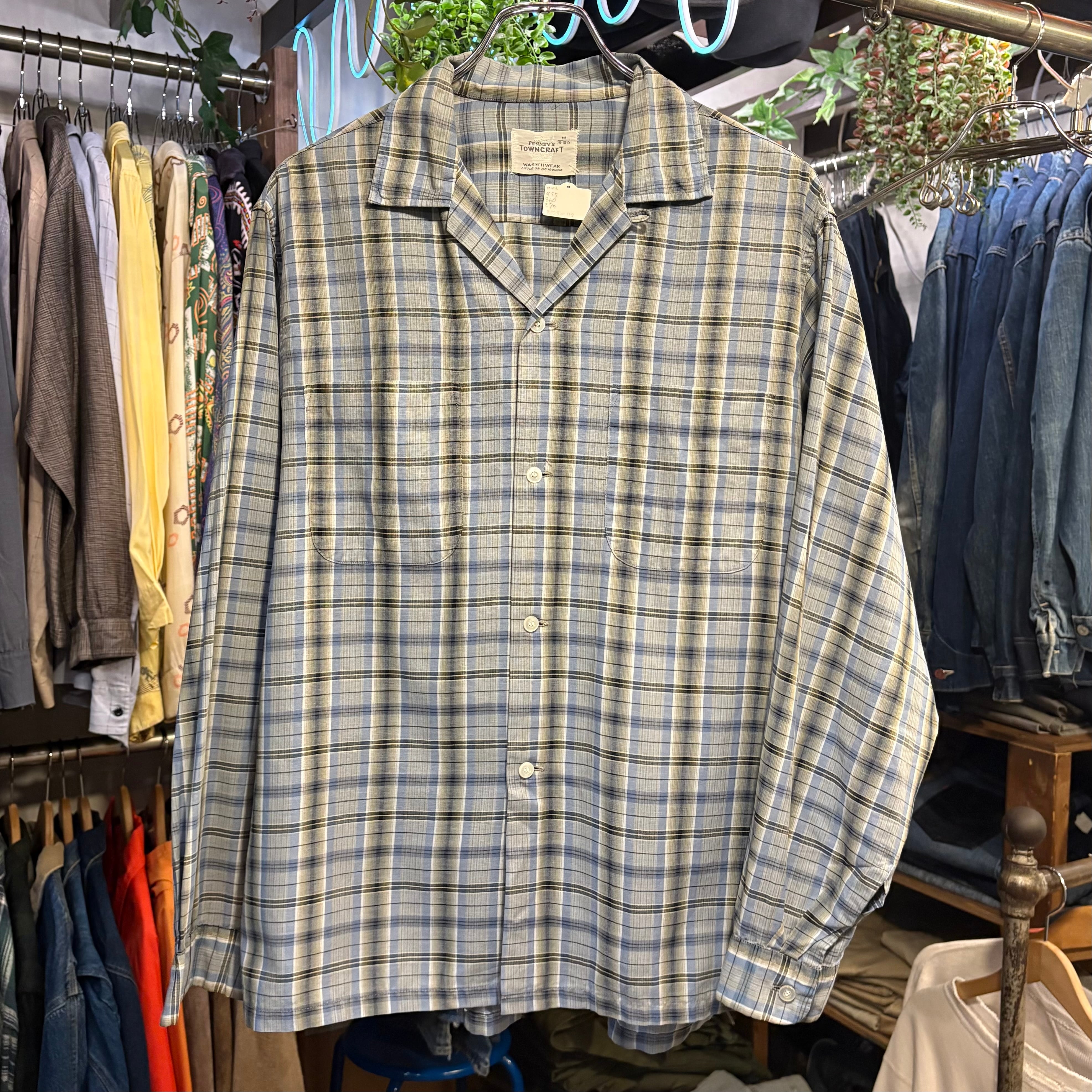 トップス Towncraft Open collor Ombre Shirts modify 】60's TOWNCRAFT Ombre Open Collar Shirt | 下北沢SPiKe＆SPiCe